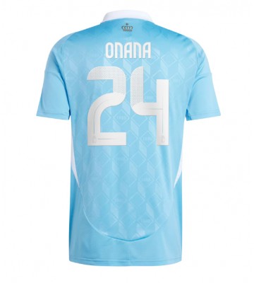 Belgien Amadou Onana #24 Replika Udebanetrøje EM 2024 Kortærmet